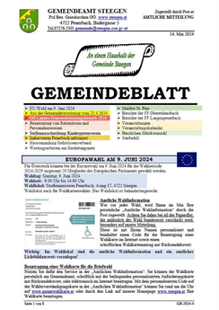 Gemeindeblatt Nr. 4/2024 (14.05.2024)