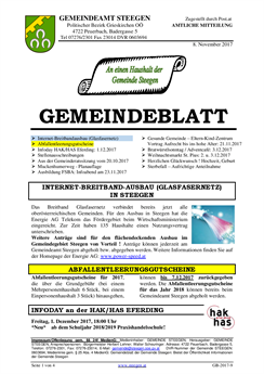 Gemeindeblatt Nr. 9/2017