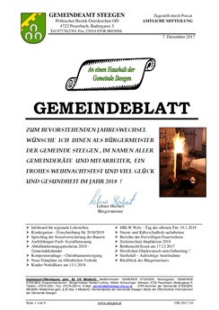 Gemeindeblatt Nr. 10/2017