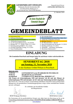 Gemeindeblatt Nr. 7/2018