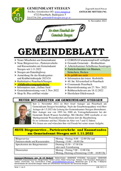 Gemeindeblatt Nr. 11/2022