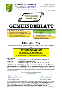 Gemeindeblatt Nr. 10/2022