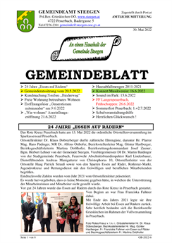 Gemeindeblatt Nr. 6/2022
