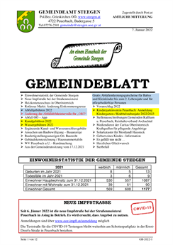 Gemeindeblatt Nr. 1/2022