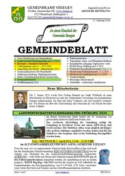 Gemeindeblatt Nr. 2/2024 (27.02.2024)