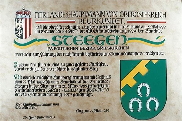 Entstehung Wappen Steegen